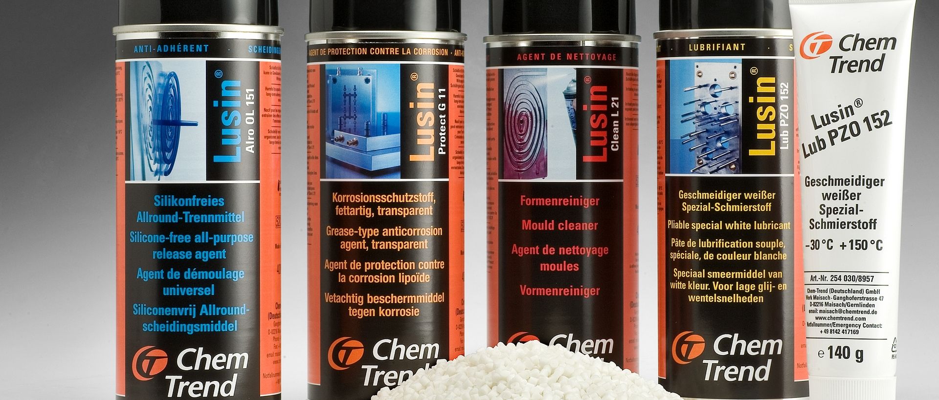 Chem Trend 88H Aerosol是一种半永久性、干膜含氟聚合物基脱模剂和润滑剂。它可用于许多类型的成型操作，尤其是磨损问题。Chem Trend 88H Aerosol结合了一个系统，将脱模膜紧密结合到模具表面，以获得最大的耐磨性。